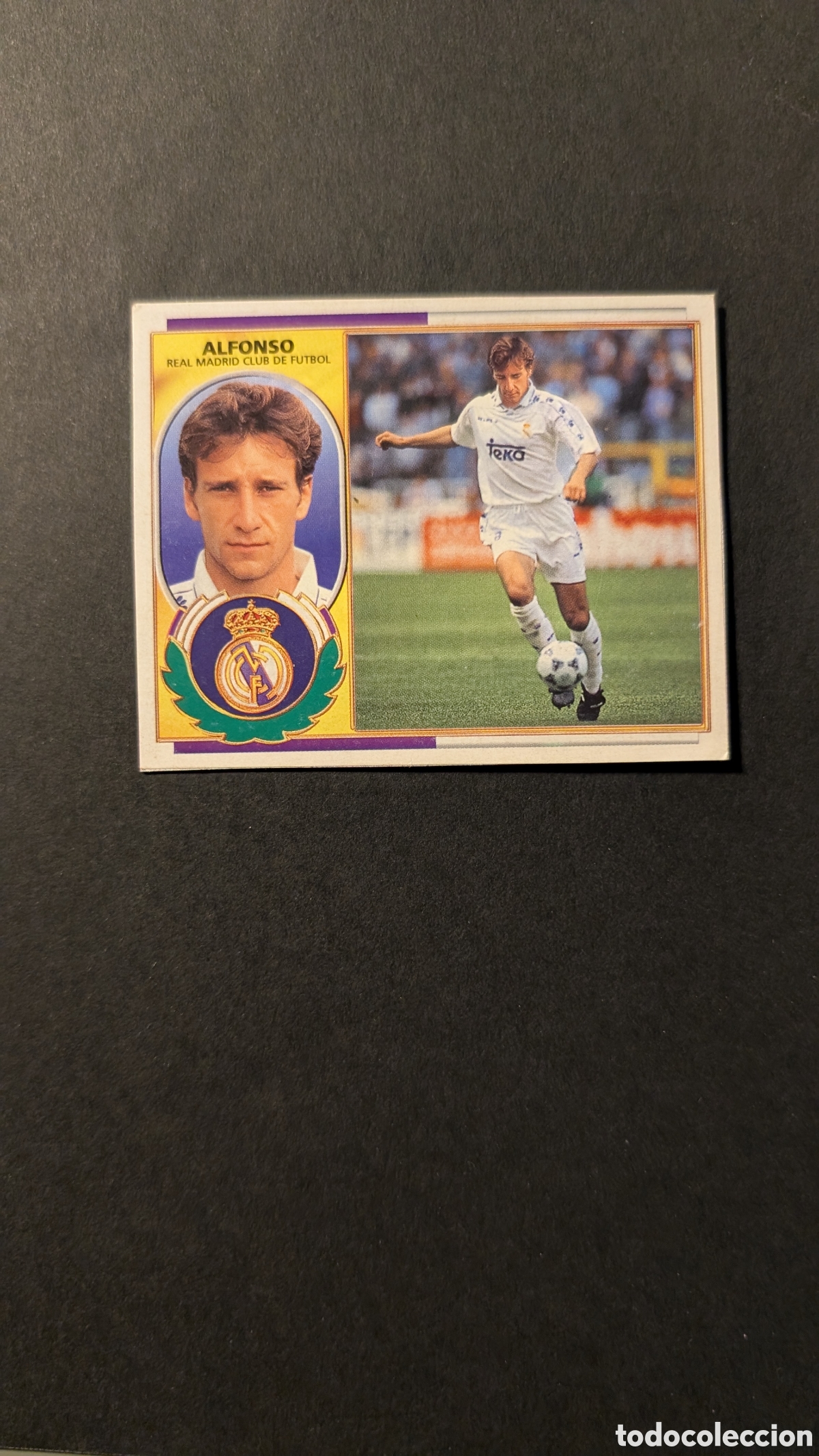 Fu&szlig;ball-Sticker: ALFONSO REAL MADRID VERSION BAJA LIGA ESTE 1996/97 96 97 RECORTADO