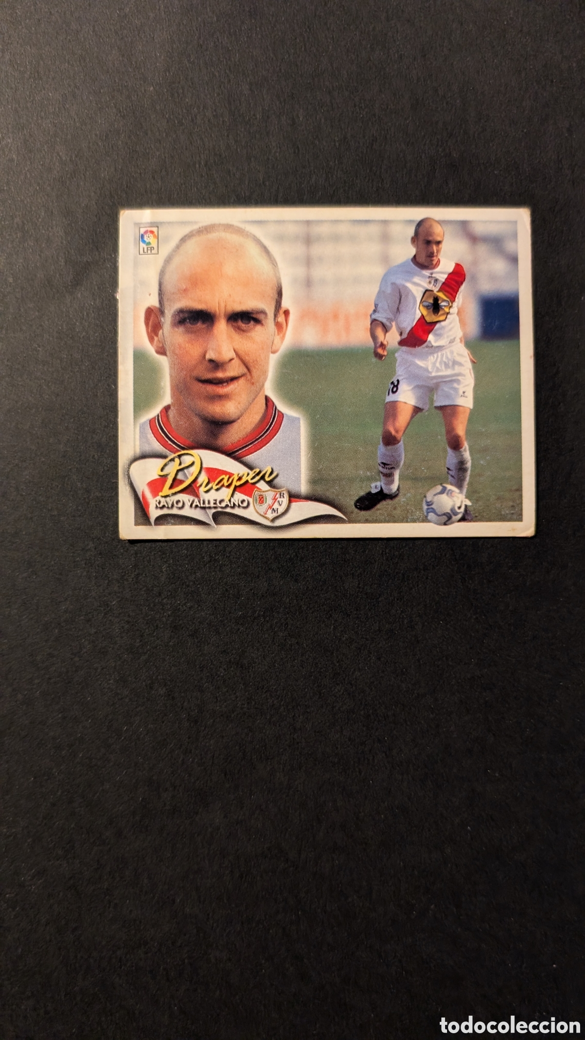Cromos de F&uacute;tbol: DRAPER RAYO VALLECANO LIGA ESTE 2000/01 00 01 VENTANILLA CONSERVA TRASERA