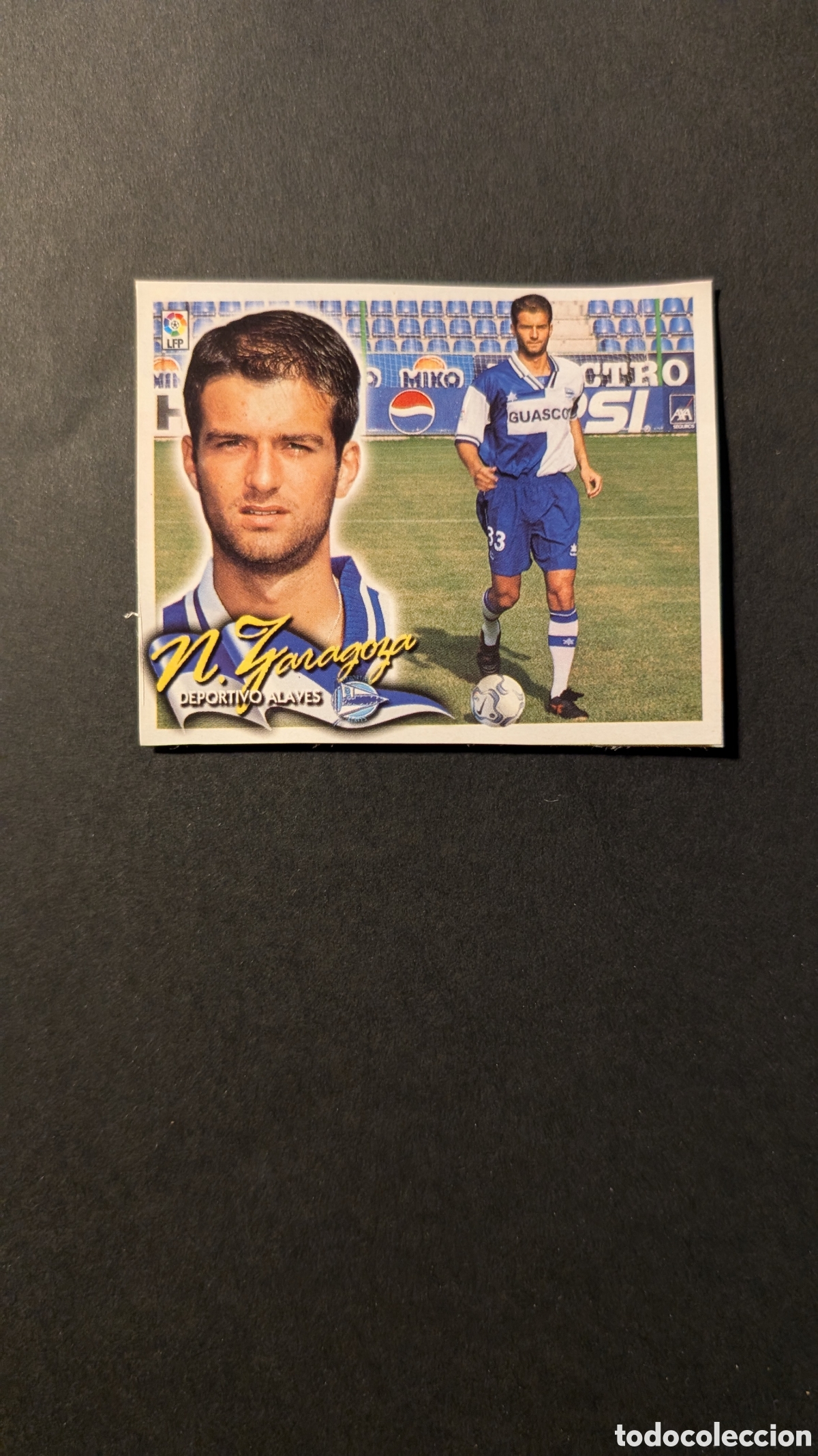 Fu&szlig;ball-Sticker: NACHO ZARAGOZA ALAVES FICHAJE 14 LIGA ESTE 2000/01 00 01 RECORTADO