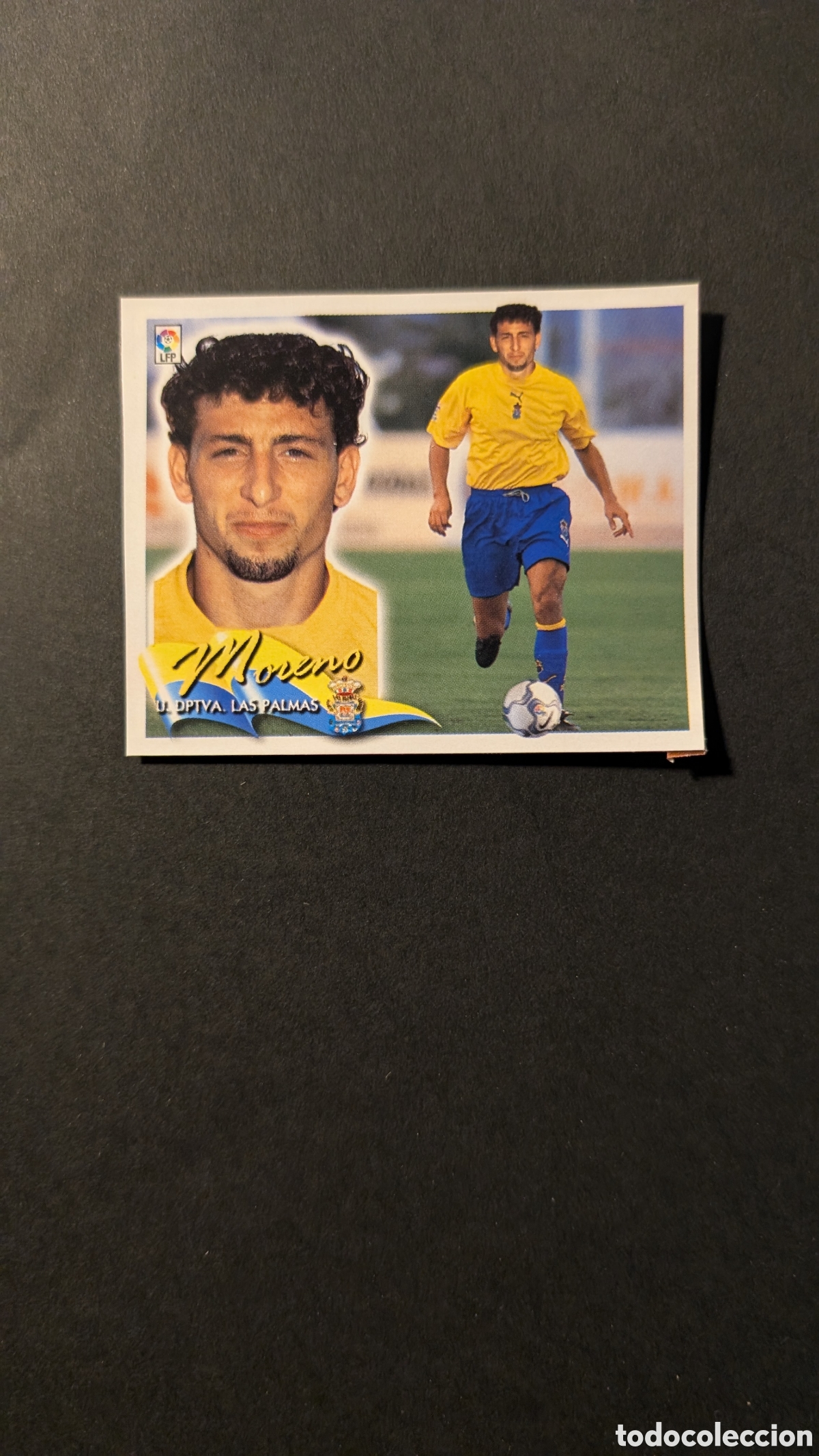 Fu&szlig;ball-Sticker: MORENO LAS PALMAS FICHAJE 15 LIGA ESTE 2000/01 00 01 RECORTADO