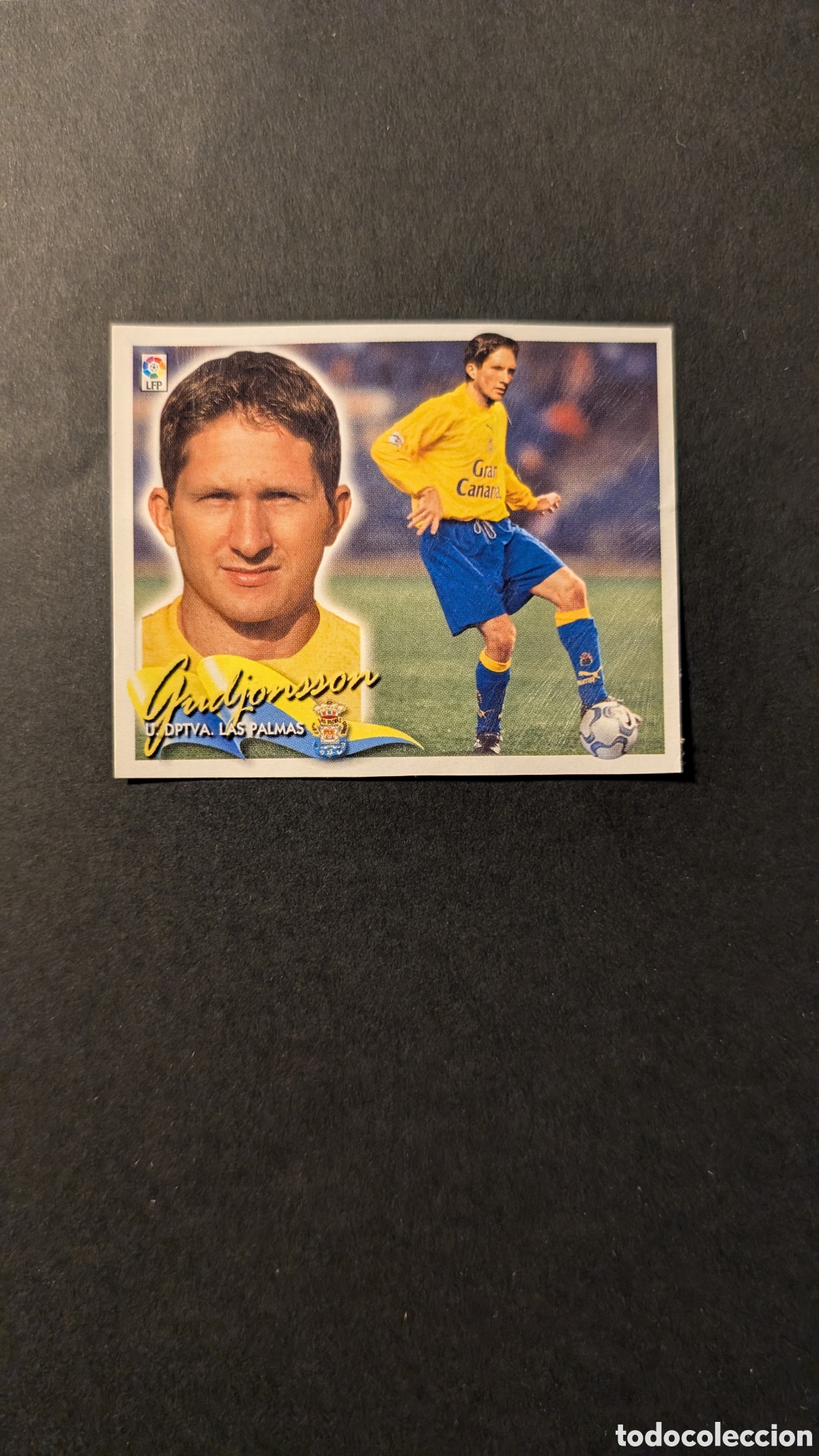 Fu&szlig;ball-Sticker: GUDJONSSON LAS PALMAS FICHAJE 22 LIGA ESTE 2000/01 00 01 RECORTADO