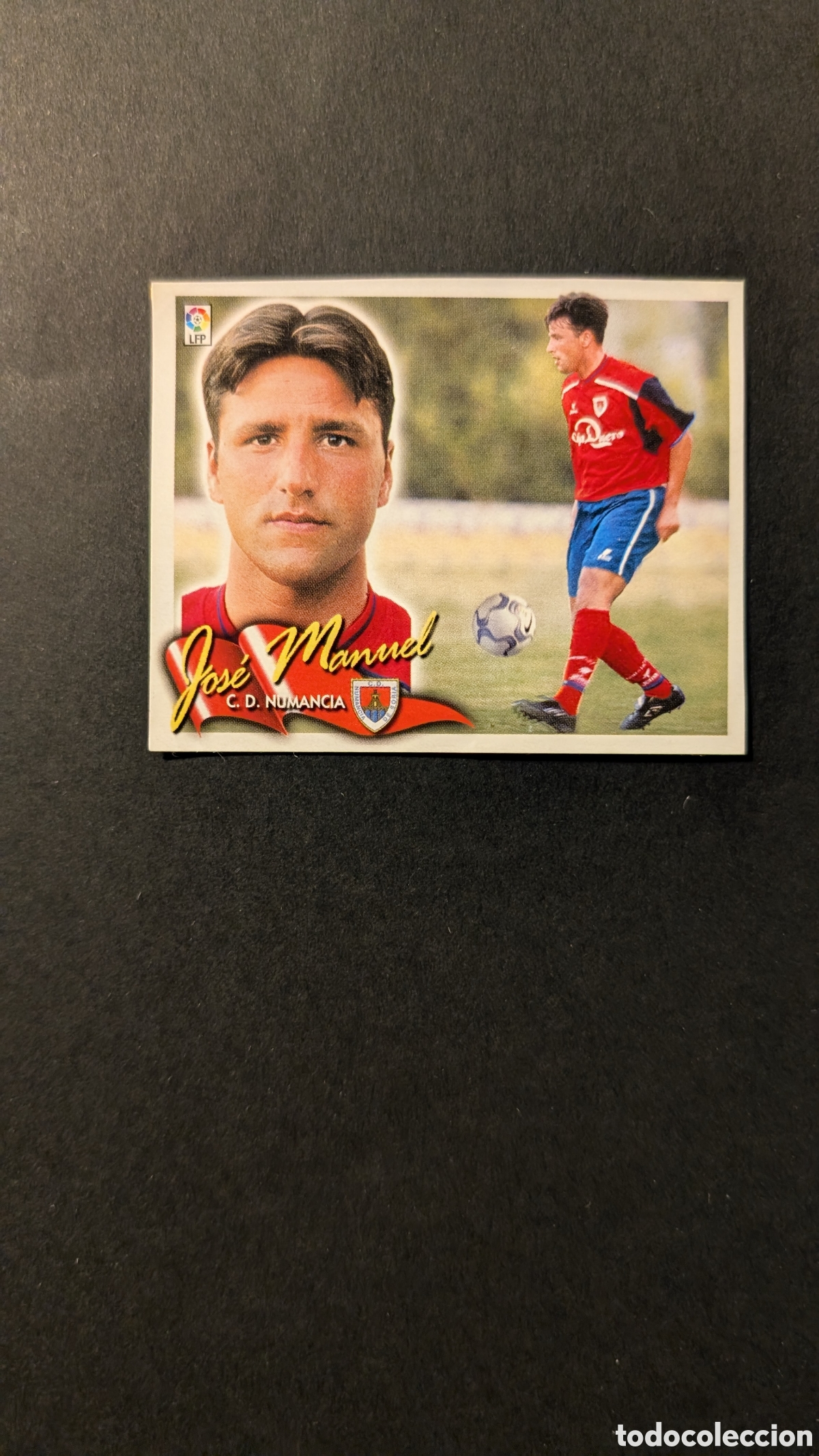 Cromos de F&uacute;tbol: JOSE MANUEL NUMANCIA FICHAJE 32 LIGA ESTE 2000/01 00 01 RECORTADO