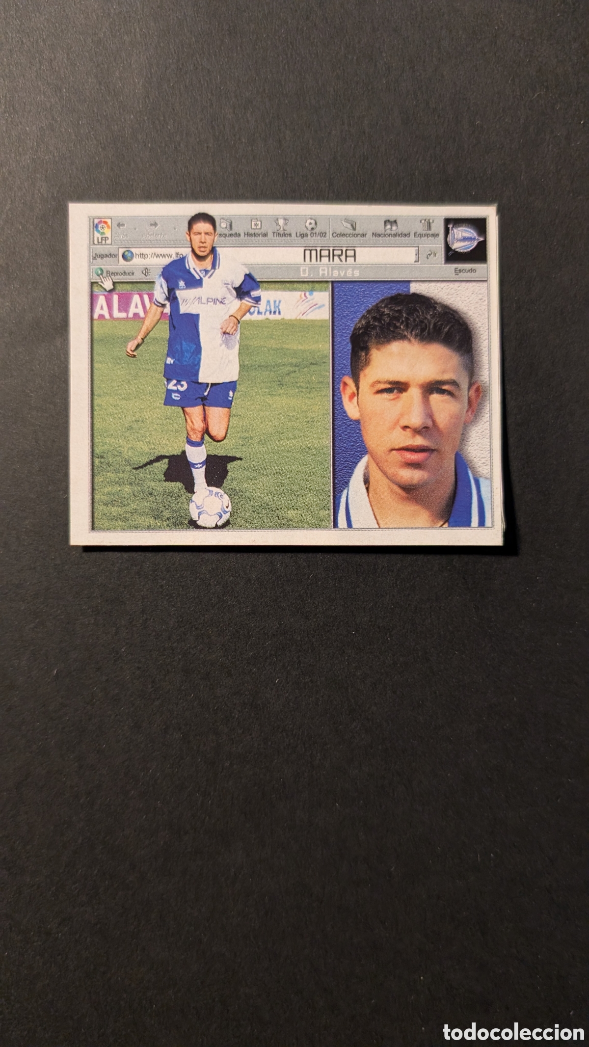 Cromos de F&uacute;tbol: MARA ALAVES FICHAJE 13 LIGA ESTE 2001/02 01 02 RECORTADO