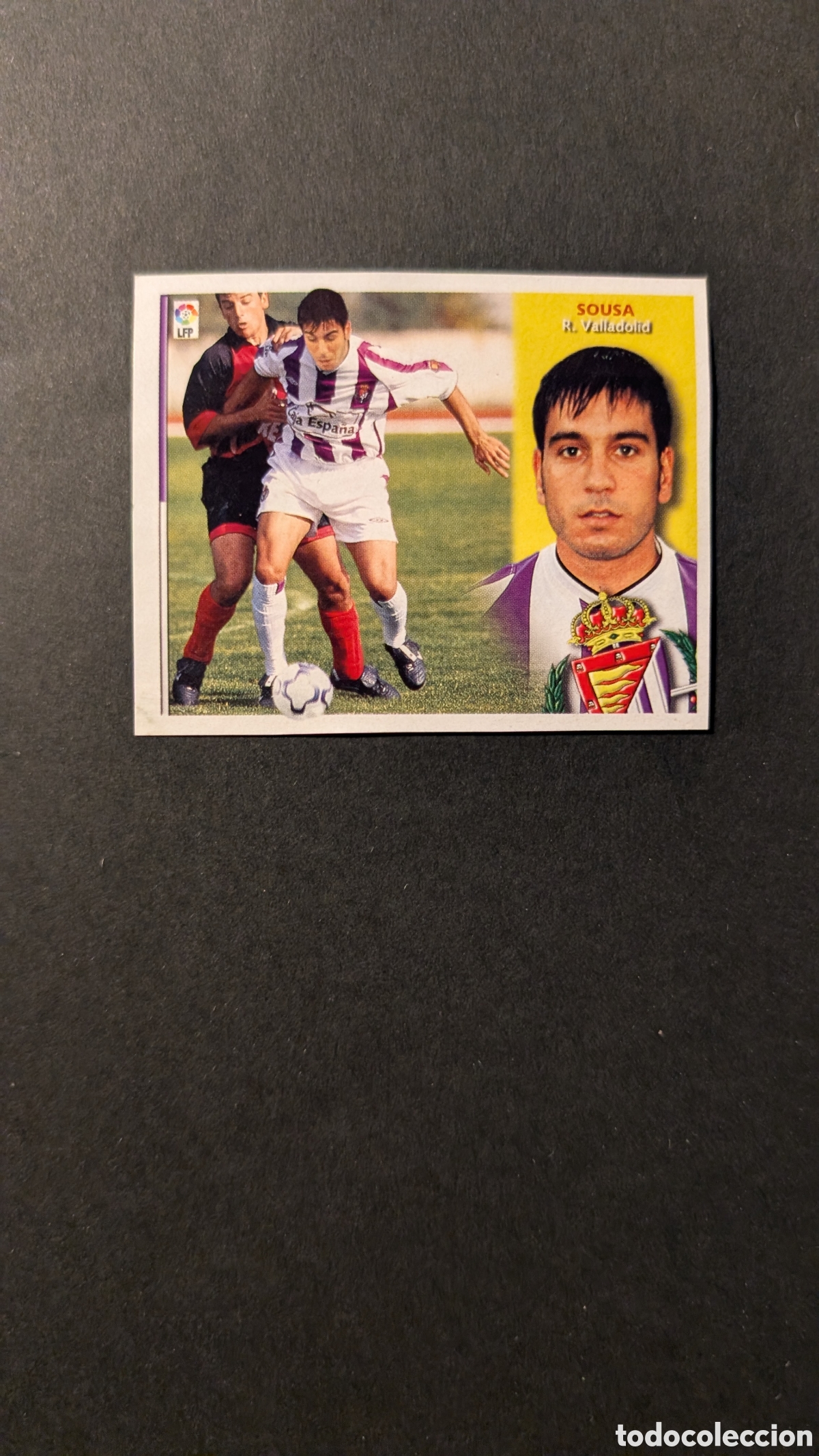 Fu&szlig;ball-Sticker: SOUSA VALLADOLID FICHAJE 23 LIGA ESTE 2002/03 02 03 RECORTADO