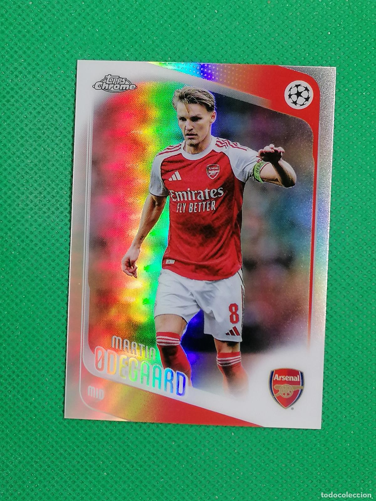 Cromos de F&uacute;tbol: 157 MARTIN ODEGAARD ARSENAL REFRACTOR ⚽ TOPPS CHROME UCC 25 26 2025 2026 ⚽