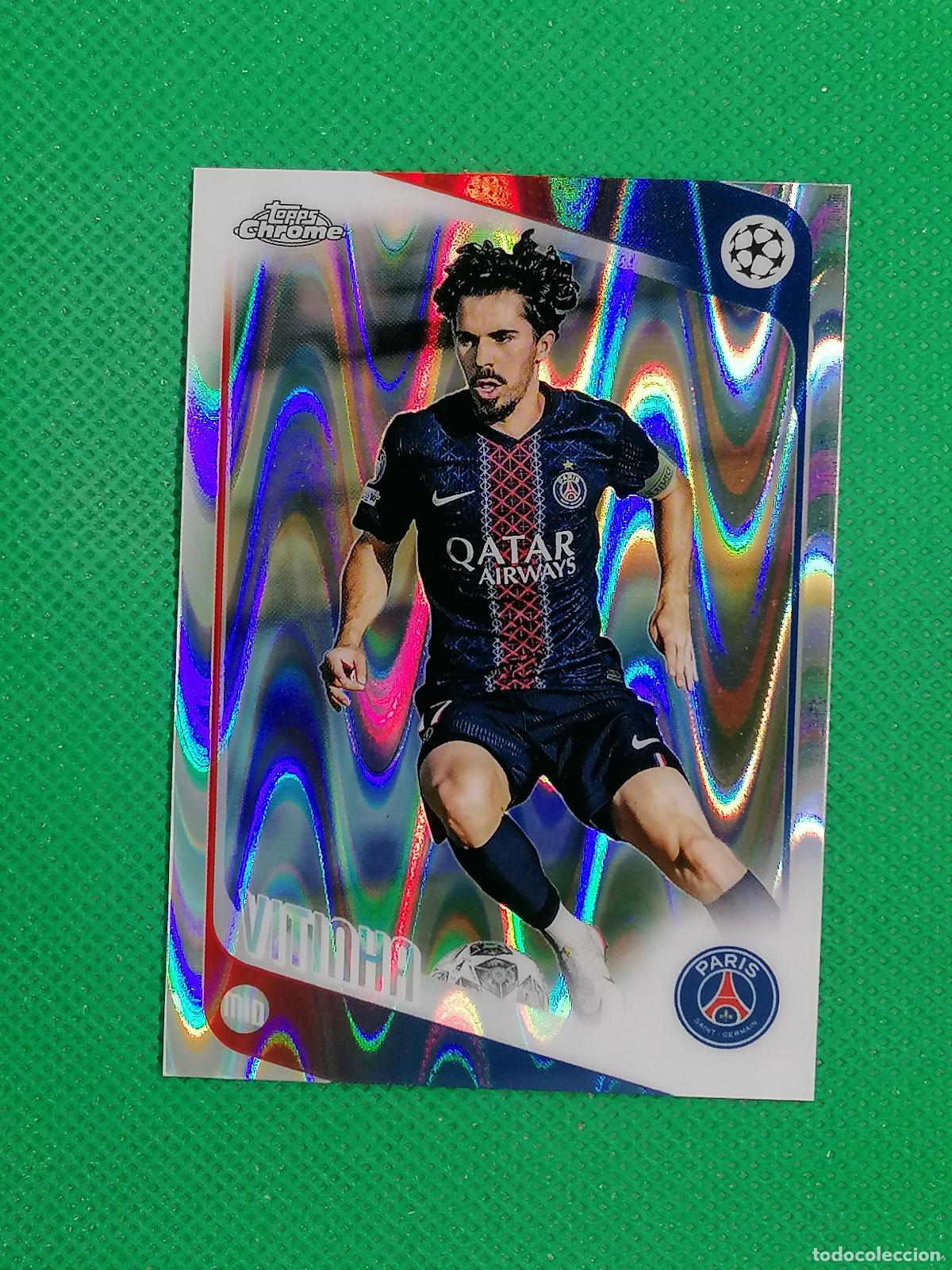 Cromos de F&uacute;tbol: 46 VITINHA PARIS PSG RAYWAVE ⚽ TOPPS CHROME UCC 25 26 2025 2026 ⚽