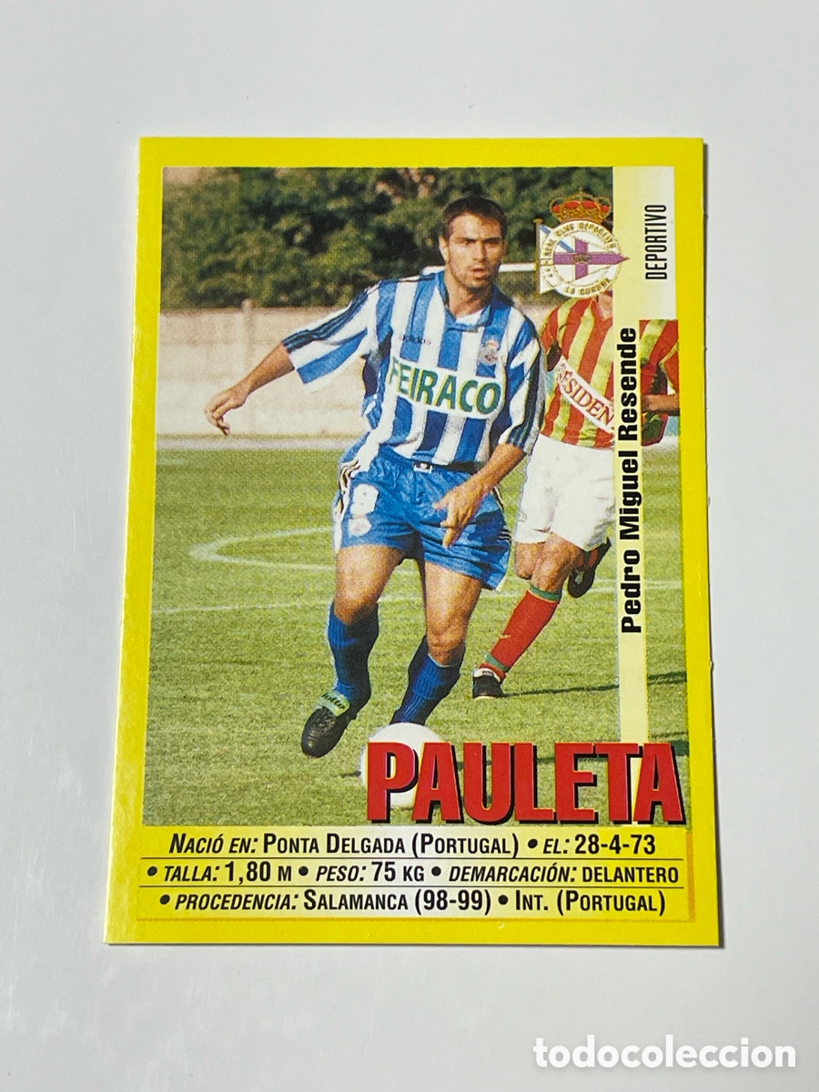 Cromos de F&uacute;tbol: Pauleta Deportivo de La Coru&ntilde;a Panini 1999/2000 #112