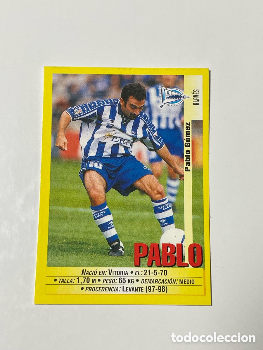 Cromos de F&uacute;tbol: Pablo Alav&eacute;s Panini 1999/2000 #296