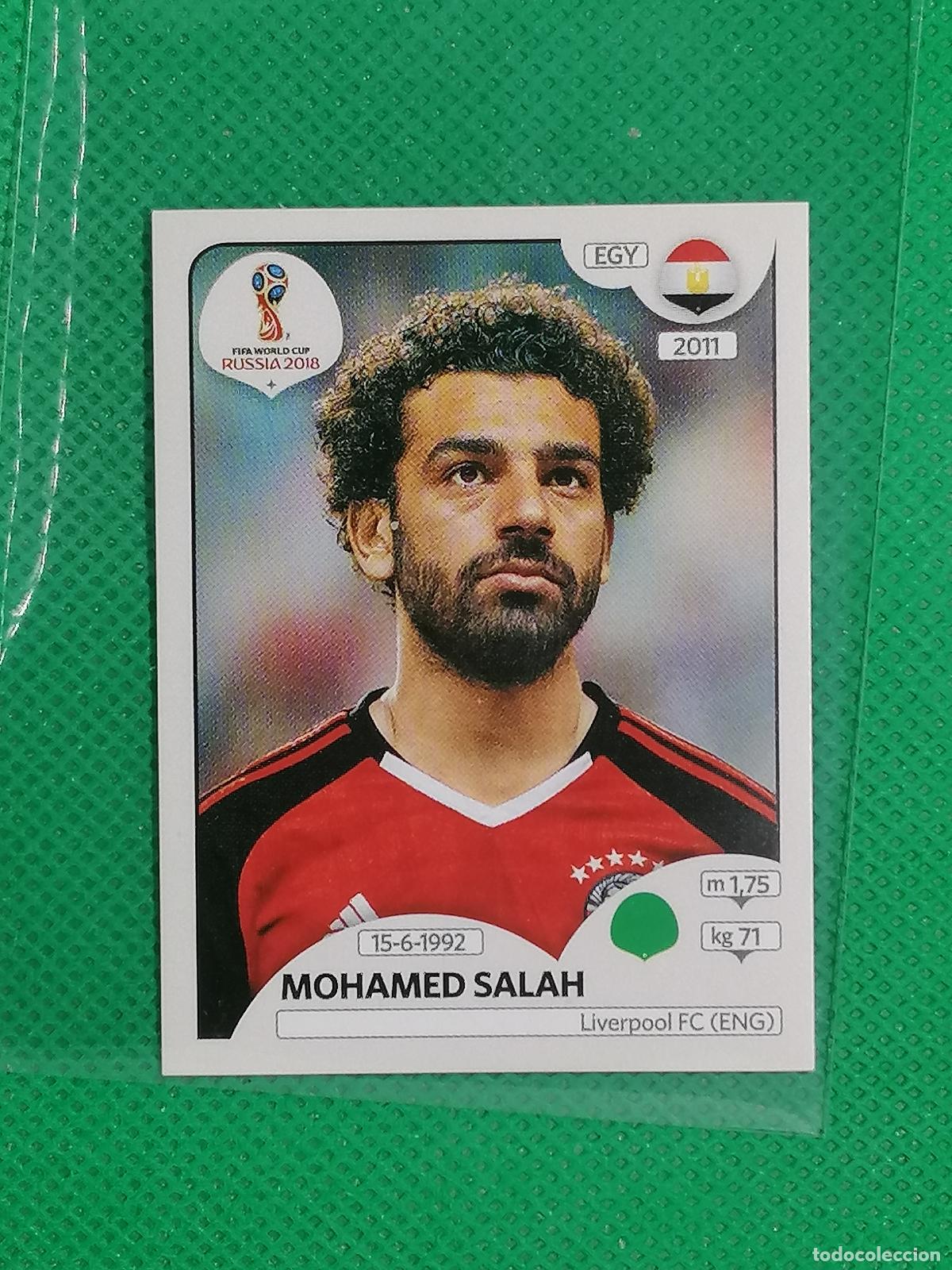 Cromos de F&uacute;tbol: 90 EGY MOHAMED SALAH EGIPTO ⚽ PANINI FIFA MUNDIAL RUSSIA WORLD CUP 18 2018 STICKER ⚽