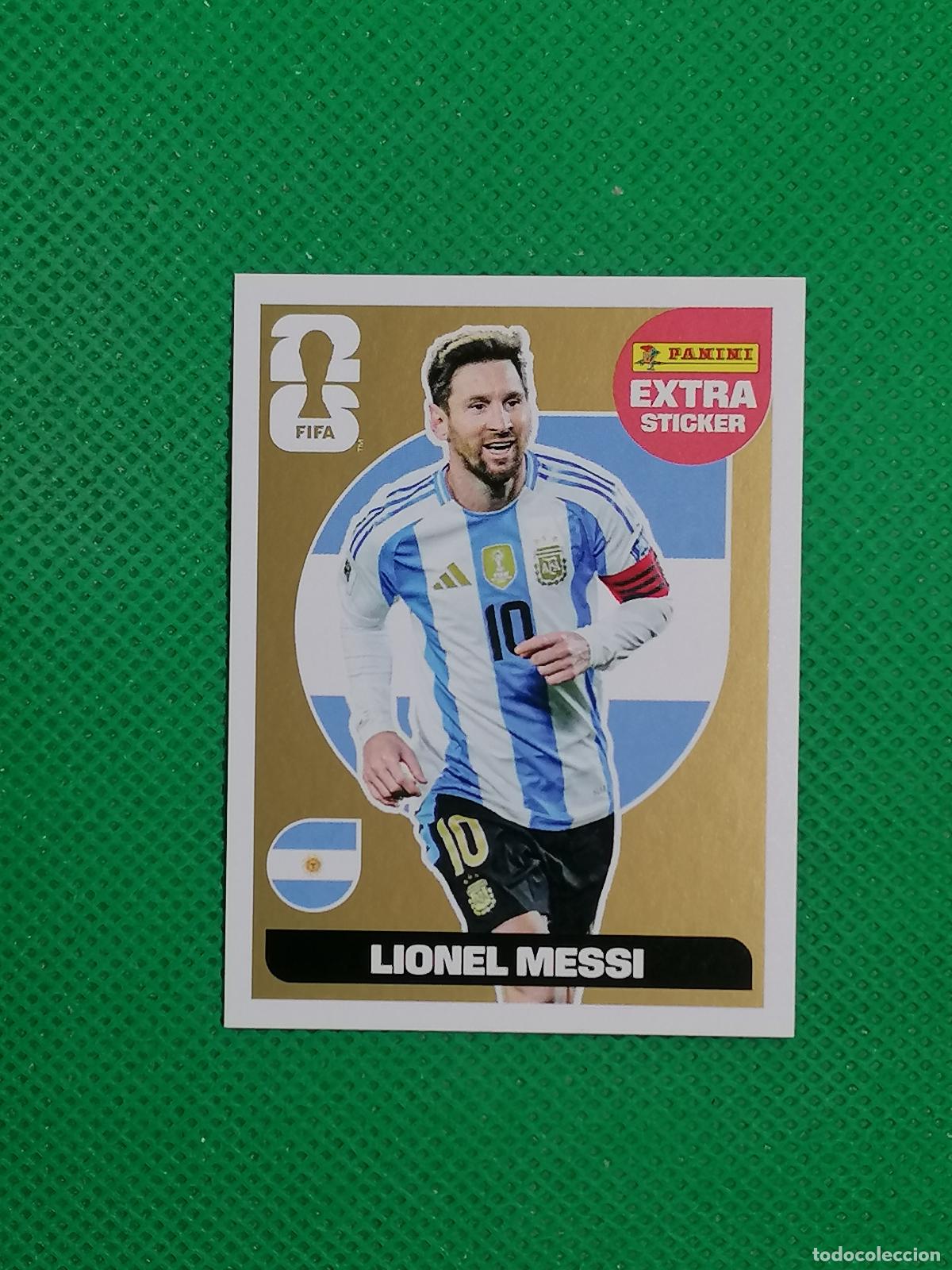 Cromos de F&uacute;tbol: LIONEL MESSI ARGENTINA GOLD ORO EXTRA STICKER ⚽ PANINI FIFA MUNDIAL WORLD CUP 26 2026 STICKER ⚽