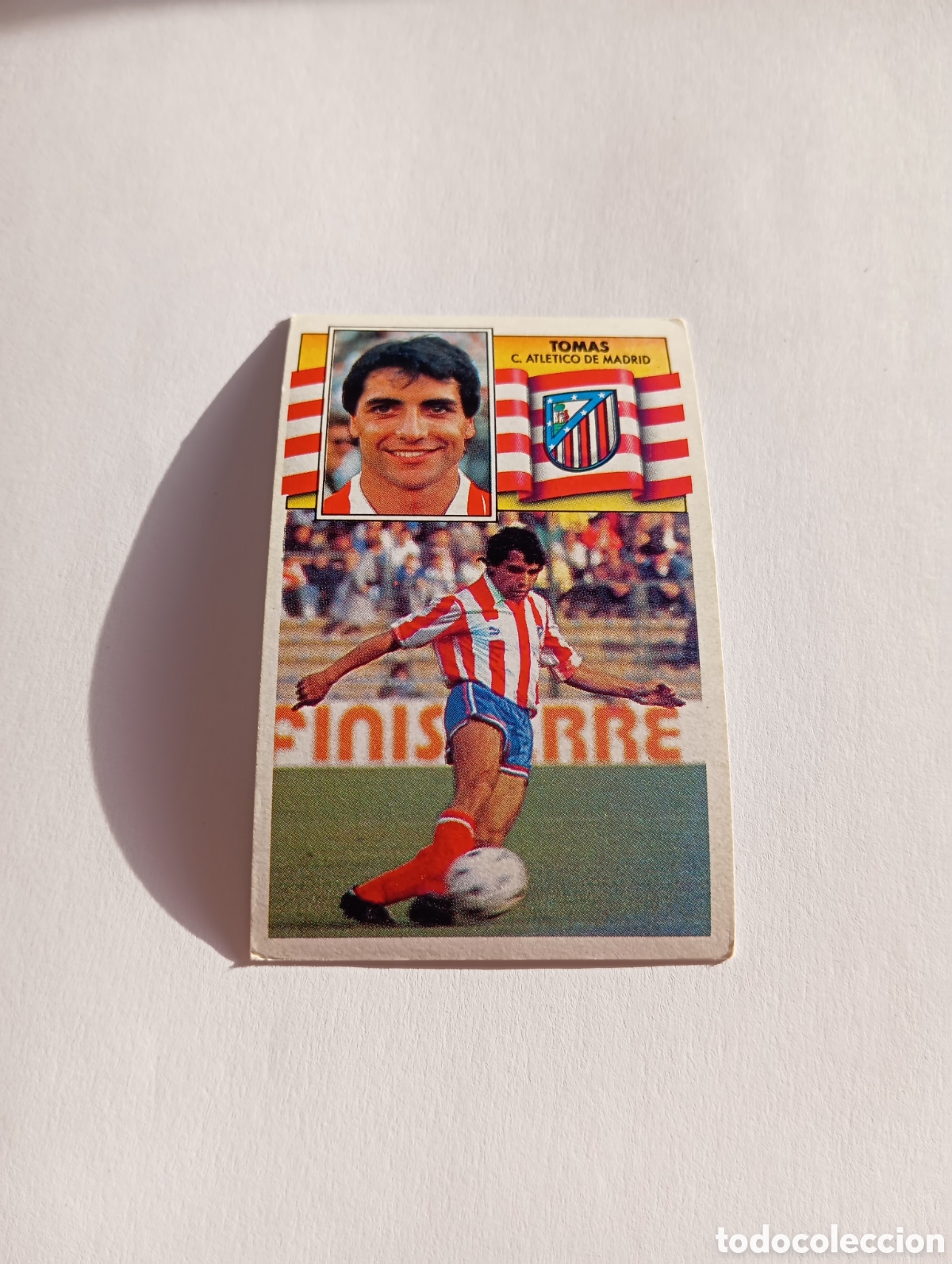 Cromos de F&uacute;tbol: TOM&Aacute;S Atl&eacute;tico de Madrid Liga Este 1990 1991 Panini 90 91 NUEVO SIN PEGAR