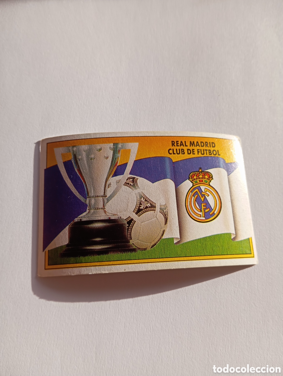Cromos de F&uacute;tbol: ESCUDO Real Madrid Liga Este 1990 1991 Panini 90 91 NUEVO SIN PEGAR