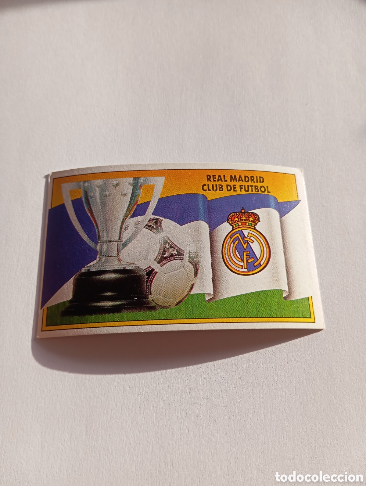 Cromos de F&uacute;tbol: ESCUDO Real Madrid Liga Este 1990 1991 Panini 90 91 NUEVO SIN PEGAR