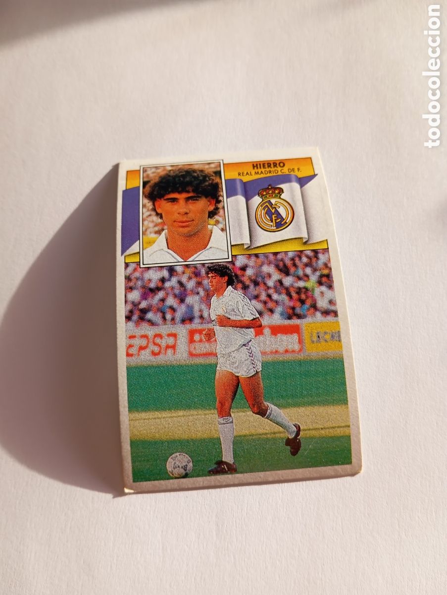 Cromos de F&uacute;tbol: HIERRO Real Madrid Liga Este 1990 1991 Panini 90 91 NUEVO SIN PEGAR