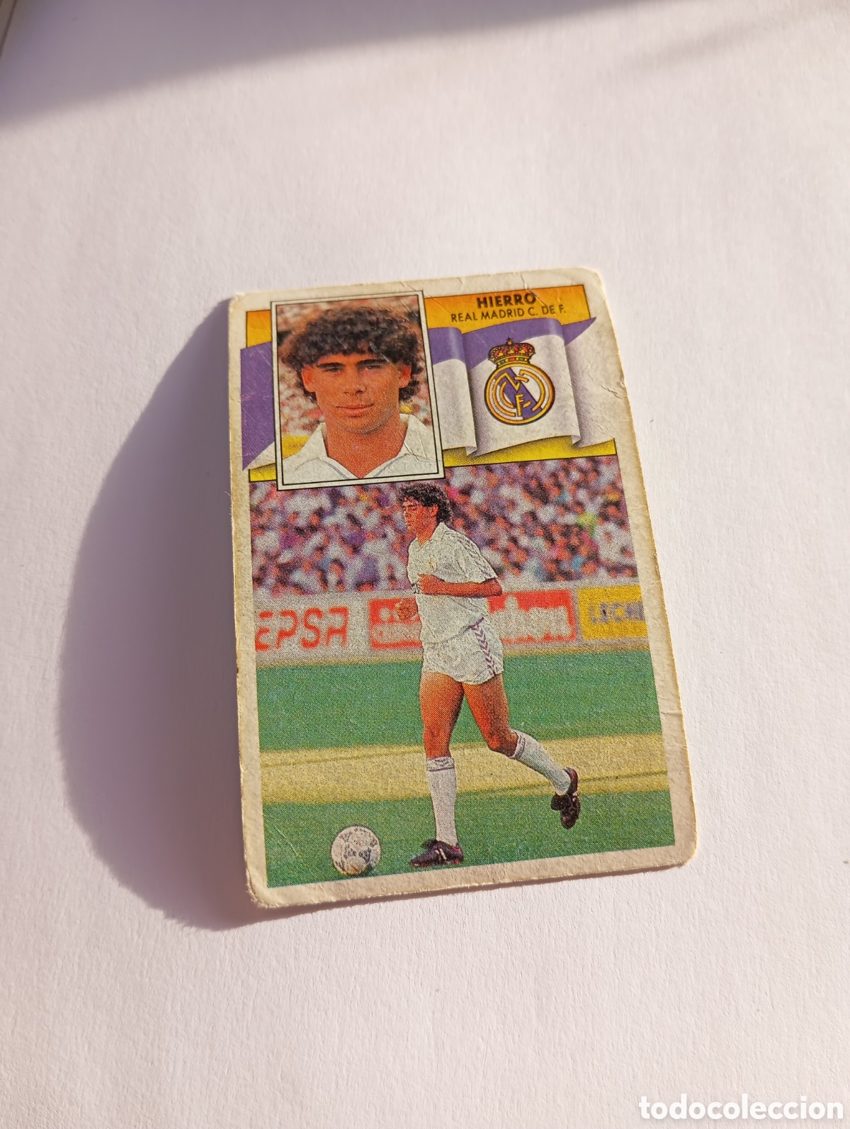 Cromos de F&uacute;tbol: HIERRO Real Madrid Liga Este 1990 1991 Panini 90 91 SIN PEGAR