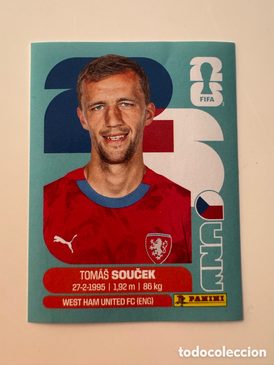 Cromos de F&uacute;tbol: Rep&uacute;blica Checa CZE MUNDIAL FIFA WORLD CUP 2026 STICKER PANINI CZE12 &ndash; Tom&aacute;&scaron; Souček N&ordm; 12