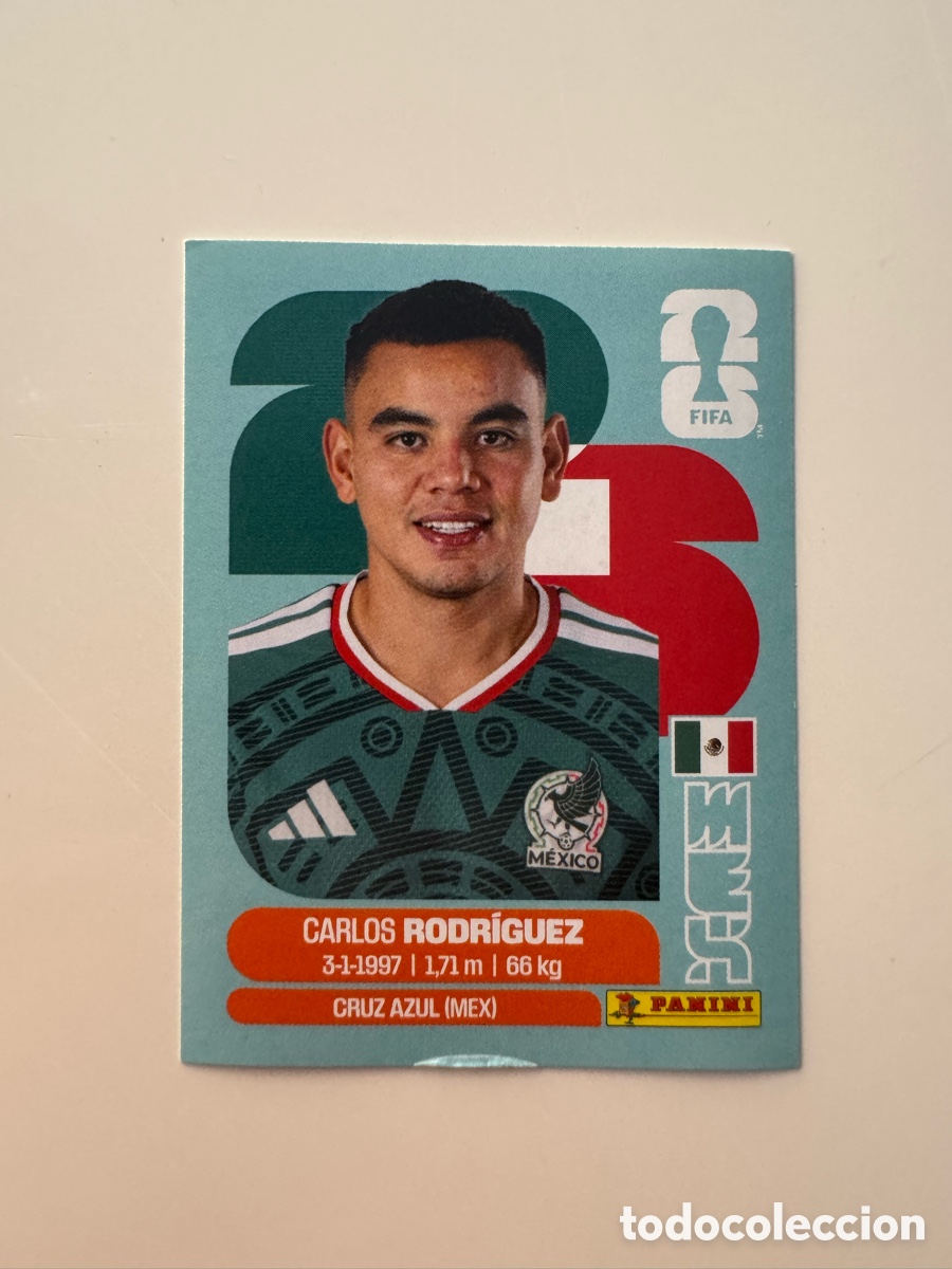 Cromos de F&uacute;tbol: M&eacute;xico MEX MUNDIAL FIFA WORLD CUP 2026 STICKER PANINI MEX9 &ndash; Carlos Rodr&iacute;guez N&ordm; 9