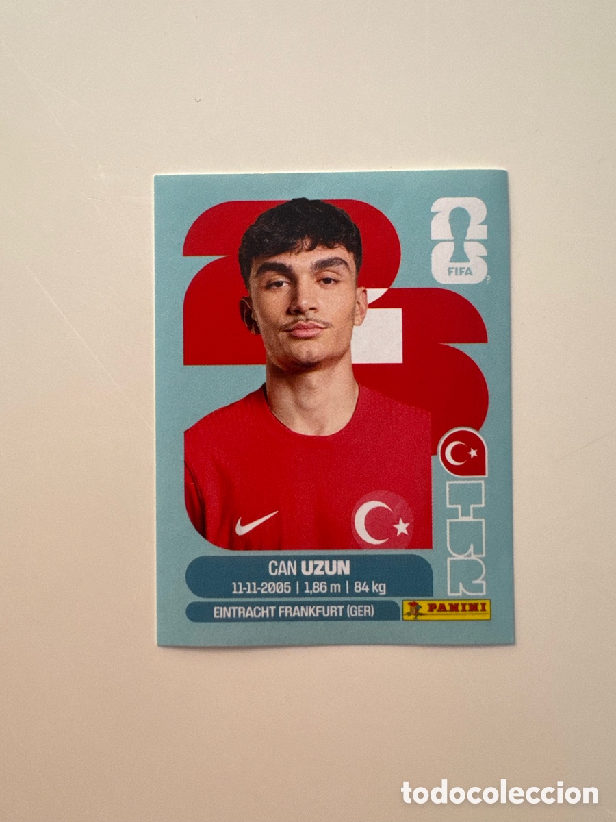 Cartes &agrave; collectionner de Football: Turqu&iacute;a TUR MUNDIAL FIFA WORLD CUP 2026 STICKER PANINI TUR17 &ndash; Can Uzun N&ordm; 17
