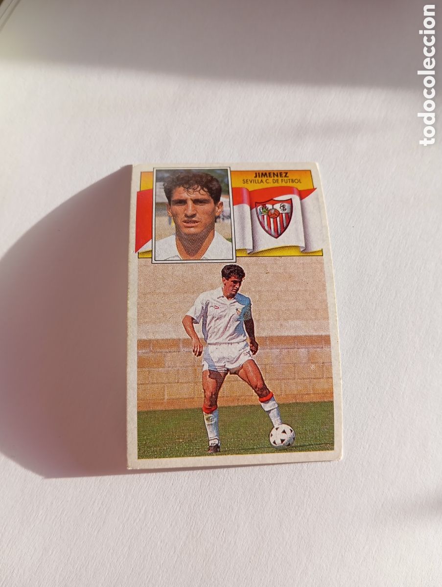 Cromos de F&uacute;tbol: JIM&Eacute;NEZ Sevilla Liga Este 1990 1991 Panini 90 91 NUEVO SIN PEGAR