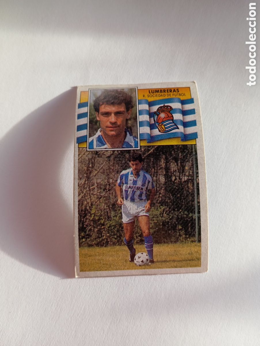Cromos de F&uacute;tbol: LUMBRERAS Real Sociedad Liga Este 1990 1991 Panini 90 91 NUEVO SIN PEGAR