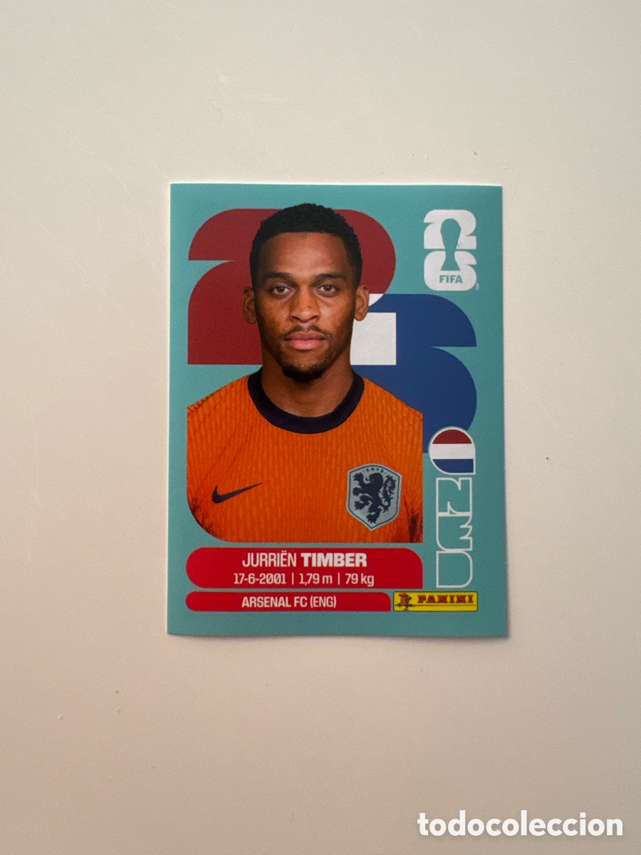 Cromos de F&uacute;tbol: Pa&iacute;ses Bajos NED MUNDIAL FIFA WORLD CUP 2026 STICKER PANINI NED5 &ndash; Jurrien Timber N&ordm; 5