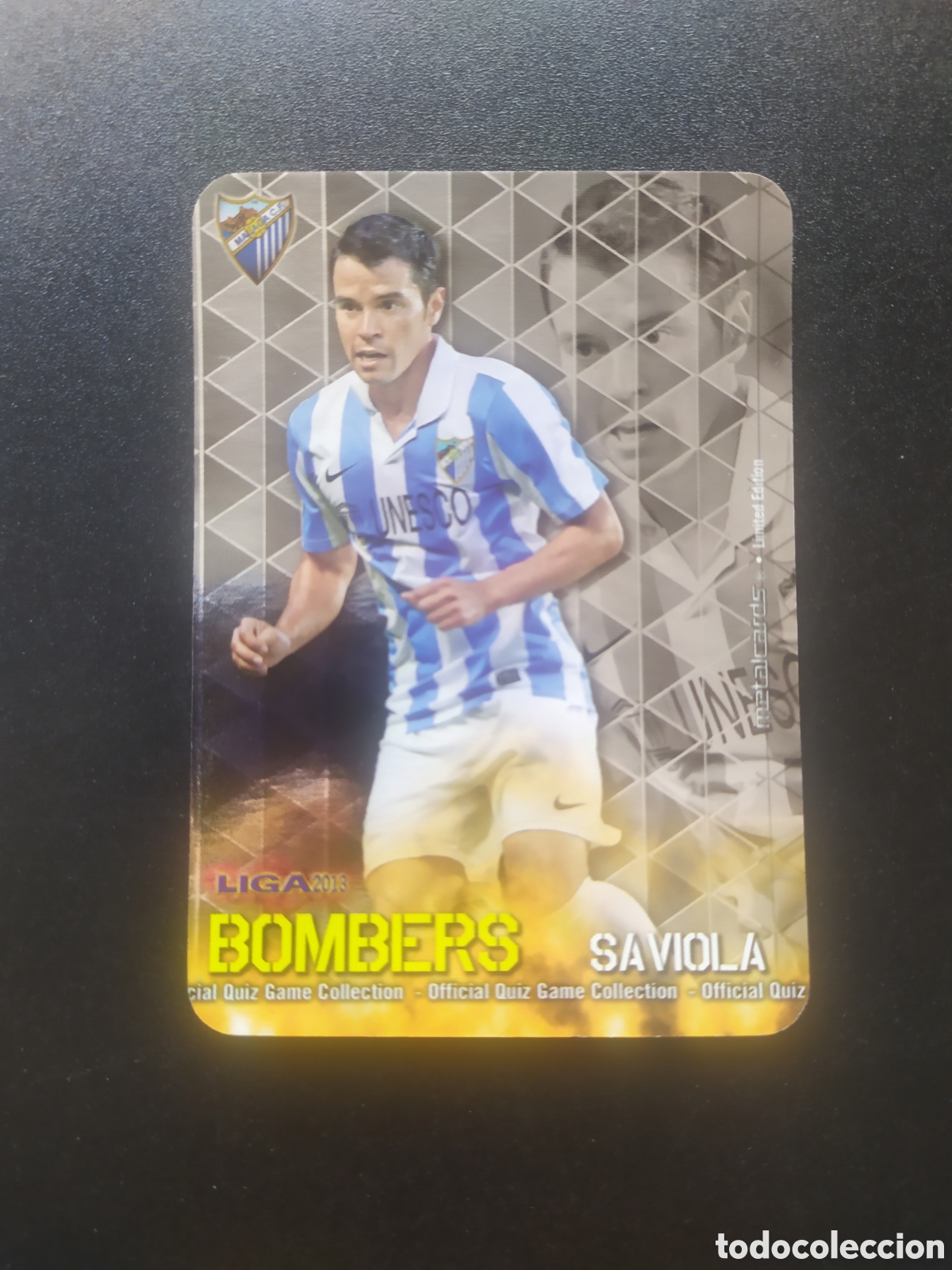 Cromos de F&uacute;tbol: Mundicromo fichas Liga 2012 2013 12 13 Saviola bombers limited edition liso Malaga