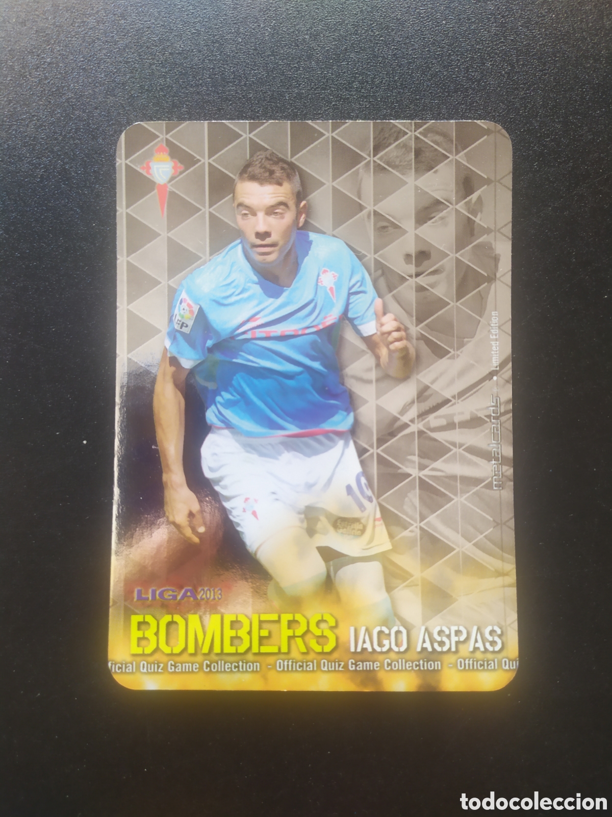 Cromos de F&uacute;tbol: Mundicromo fichas Liga 2012 2013 12 13 Iago Aspas bombers limited edition liso Celta Vigo