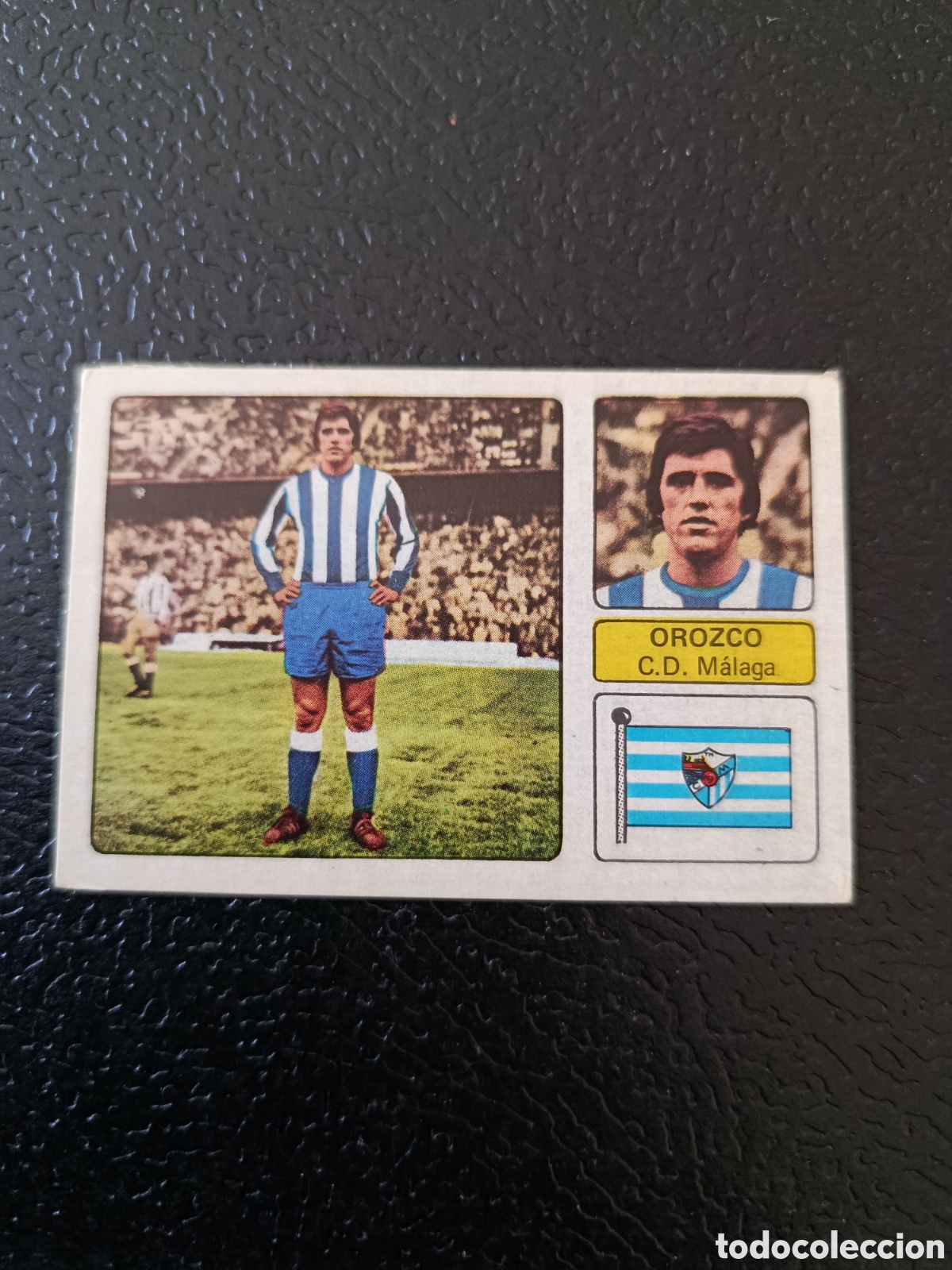 Football Stickers: FHER LIGA 73 - 74 : OROZCO (C.D. M&aacute;laga) Fichaje n&ordm; 6 - Campeonato Liga 1973 1974 DESPEGADO