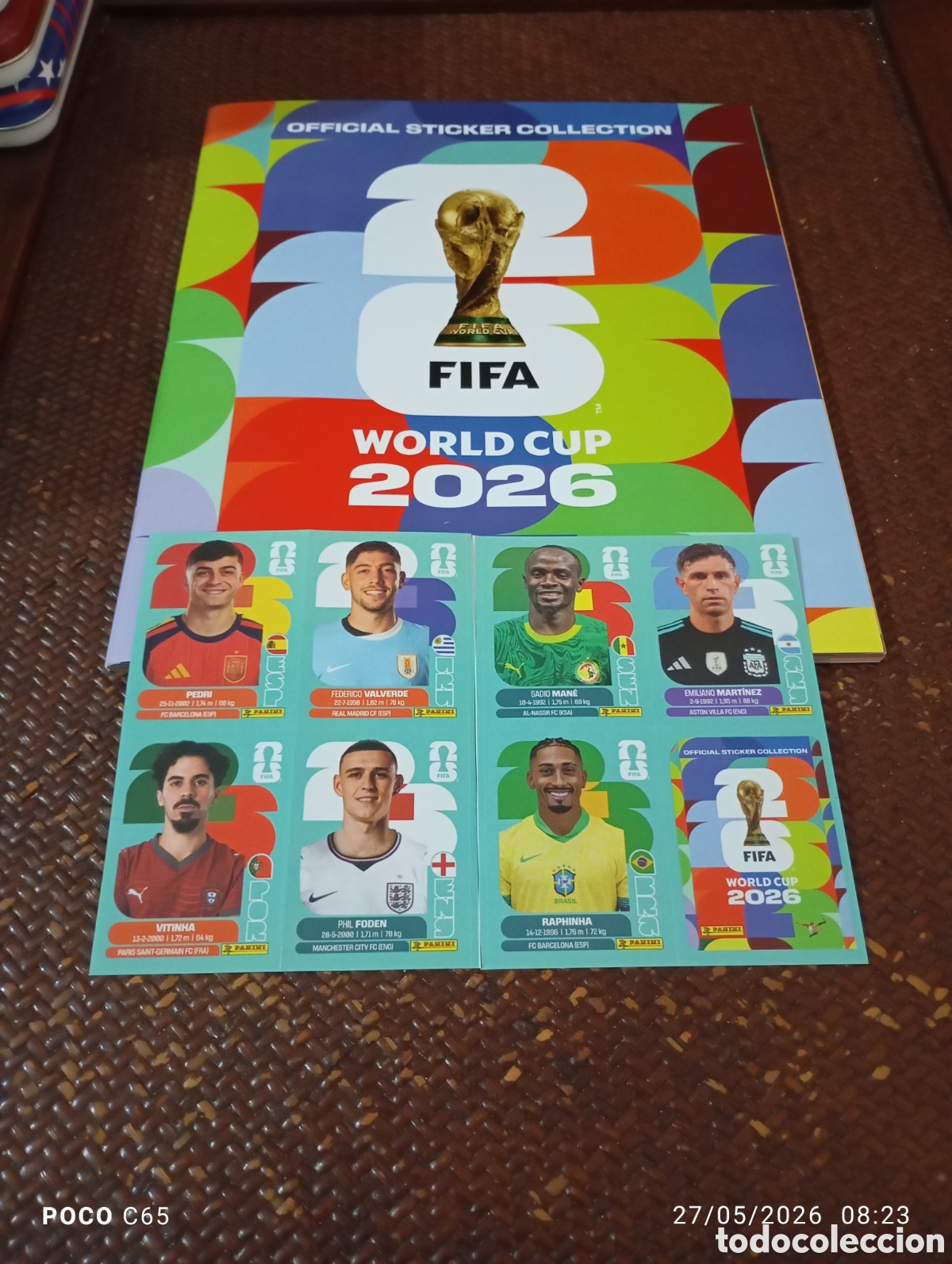 Cromos de Futebol: Album 2026 mundial + 7 cromos + cromo exclusivo fifa 2026 dif&iacute;cil
