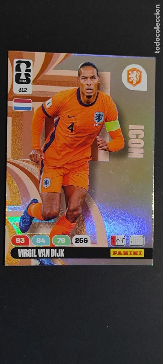 Cromos de Futebol: ADRENALYN XL FIFA WORLD CUP 2026 CARD ICON VAN DIJK HOLANDA # 312 PANINI