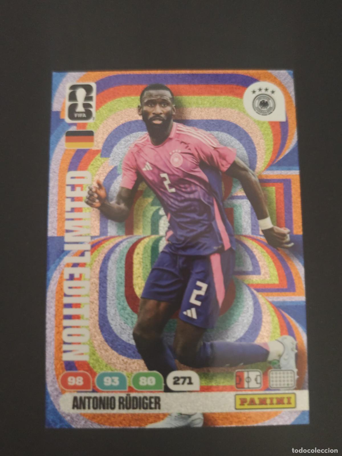 Cromos de F&uacute;tbol: ANTONIO R&Uuml;DIGER ALEMANIA EDICI&Oacute;N LIMITADA ADRENALYN MUNDIAL FIFA WORLD CUP 2026 PANINI