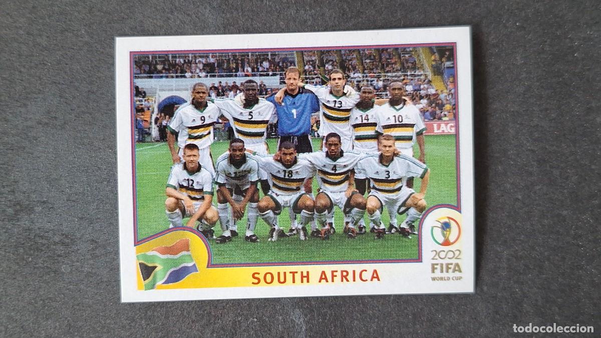 Cromos de F&uacute;tbol: L2 EQUIPO SELECCION DUDAFRICA 151 MUNDIAL KOREA Y JAPON 2002 PANINI NUNCA PEGADO SIN PEGAR