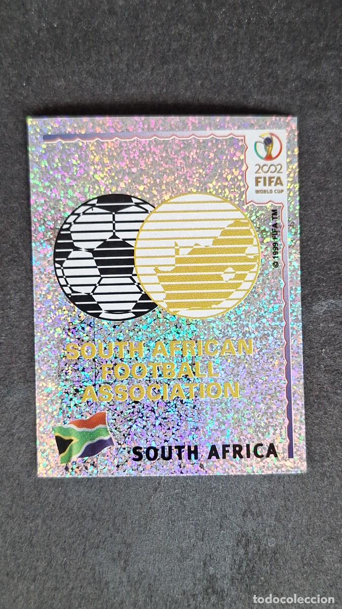Cromos de F&uacute;tbol: L2 ESCUDO SELECCION DUDAFRICA 152 MUNDIAL KOREA Y JAPON 2002 PANINI NUNCA PEGADO SIN PEGAR
