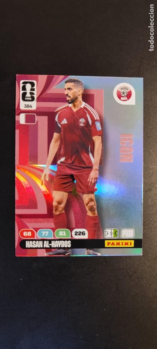 Cromos de F&uacute;tbol: ADRENALYN XL FIFA WORLD CUP 2026 CARD ICON AL-HAYDOS QATAR # 384 PANINI