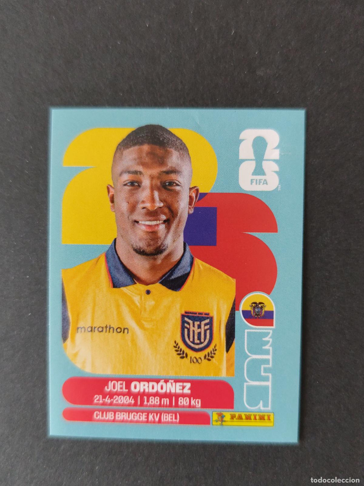 Cromos de F&uacute;tbol: ECU8 JOEL ORD&Oacute;&Ntilde;EZ 8 ECUADOR MUNDIAL FIFA WORLD CUP 2026 STICKER PANINI SIN PEGAR
