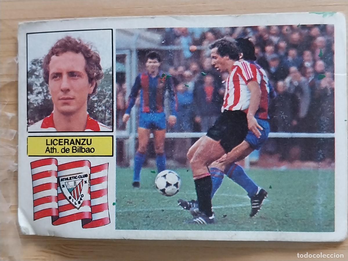 Cromos de F&uacute;tbol: LICERANZU ATH BILBAO ED ESTE LIGA 1982 82 83 CROMO RECUPERADO JUGADO