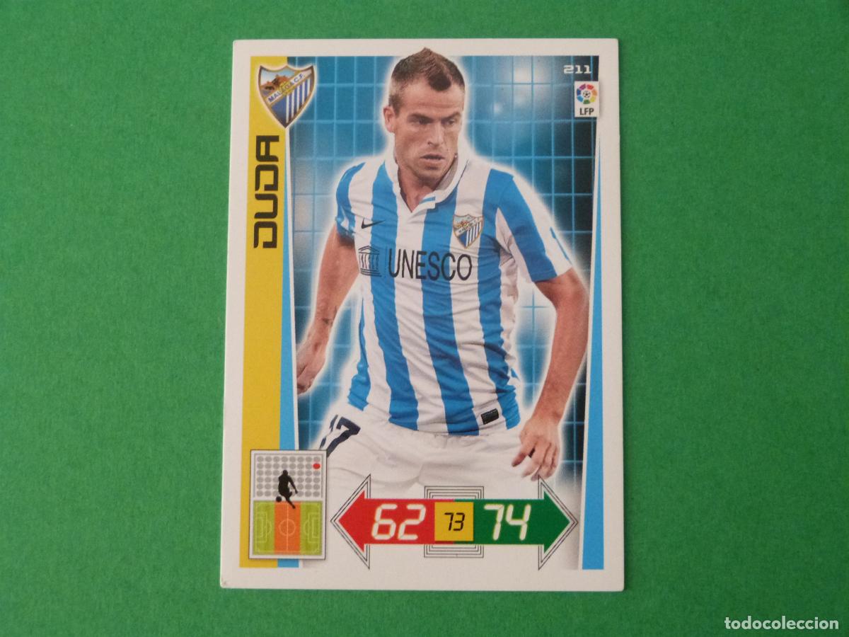 Cromos de F&uacute;tbol: TRADING CARD FUTBOL DUDA MALAGA C.F. N&ordm; 211 LIGA ADRENALYN XL 2012-2013/12-13