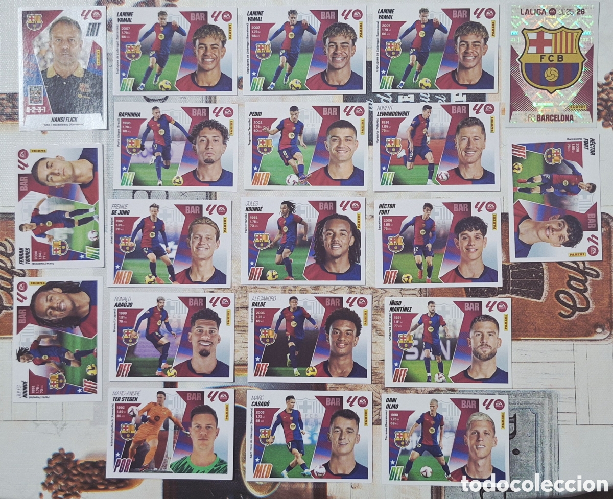 Cromos de F&uacute;tbol: Lote 20 cromos Barcelona - liga este 2025 2026