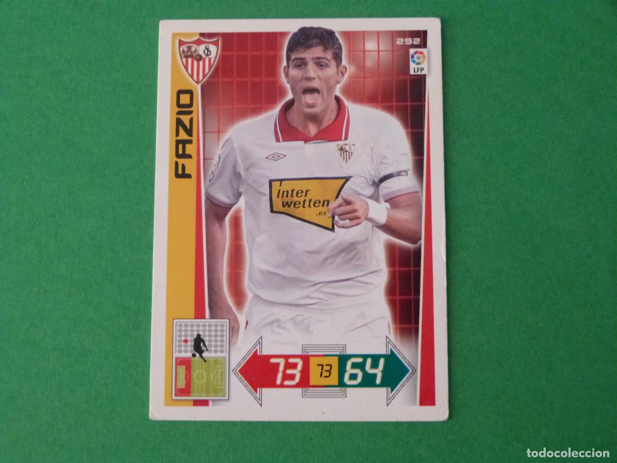 Figurine di Calcio: TRADING CARD FUTBOL FAZIO SEVILLA F.C. N&ordm; 292 LIGA ADRENALYN XL 2012-2013/12-13