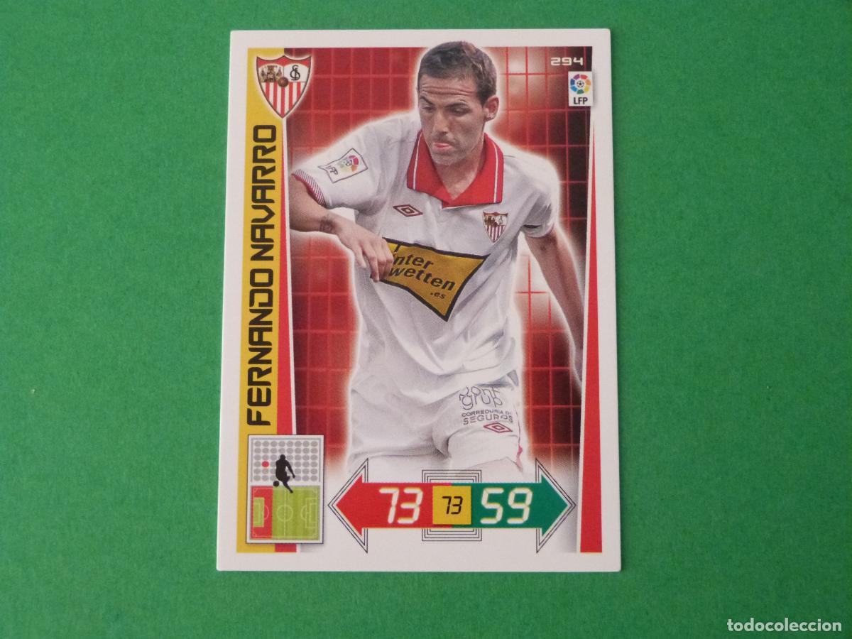 Figurine di Calcio: TRADING CARD FUTBOL FERNANDO NAVARRO SEVILLA F.C. N&ordm; 294 LIGA ADRENALYN XL 2012-2013/12-13