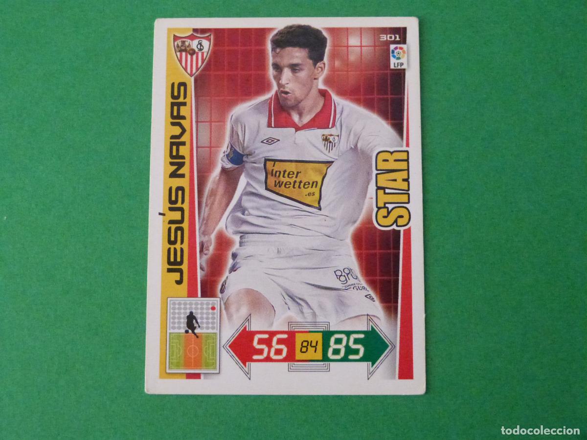 Football Stickers: TRADING CARD FUTBOL JESUS NAVAS SEVILLA F.C. N&ordm; 301 LIGA ADRENALYN XL 2012-2013/12-13