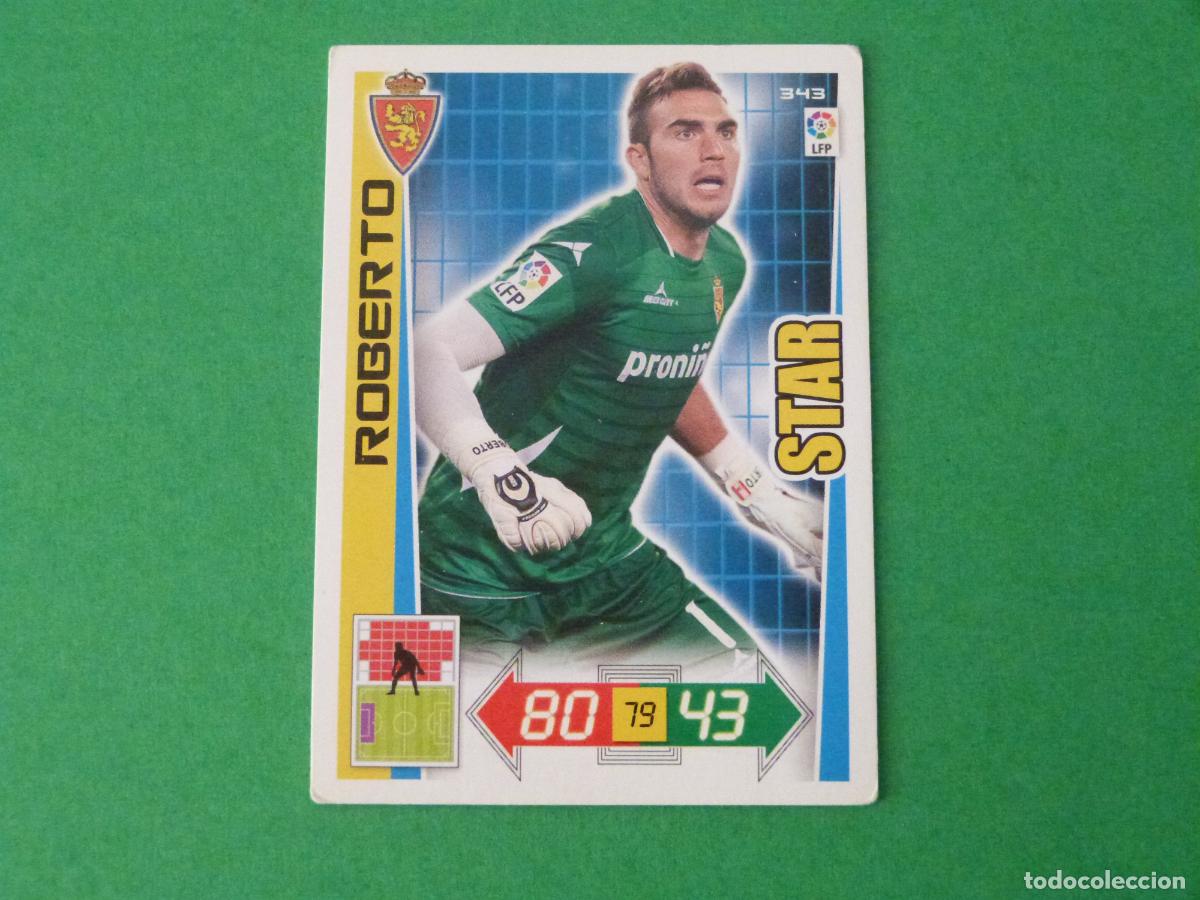 Cromos de F&uacute;tbol: TRADING CARD FUTBOL ROBERTO REAL ZARAGOZA N&ordm; 343 LIGA ADRENALYN XL 2012-2013/12-13