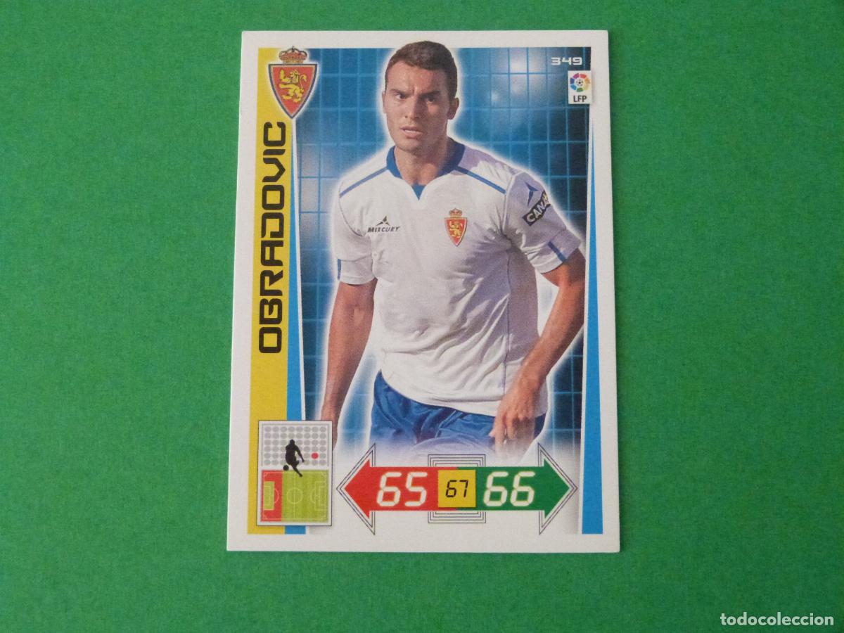 Cromos de F&uacute;tbol: TRADING CARD FUTBOL OBRADOVIC REAL ZARAGOZA N&ordm; 349 LIGA ADRENALYN XL 2012-2013/12-13