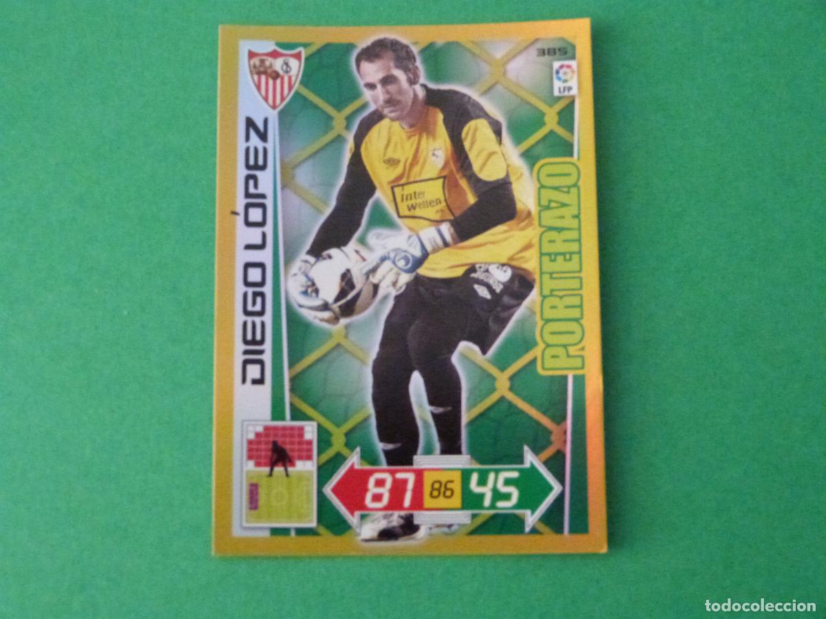 Cromos de F&uacute;tbol: TRADING CARD FUTBOL DIEGO LOPEZ SEVILLA F.C. N&ordm; 385 LIGA ADRENALYN XL 2012-2013/12-13