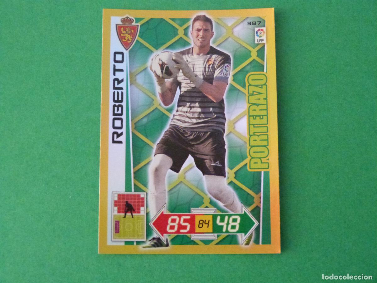 Cromos de F&uacute;tbol: TRADING CARD FUTBOL ROBERTO REAL ZARAGOZA N&ordm; 387 LIGA ADRENALYN XL 2012-2013/12-13