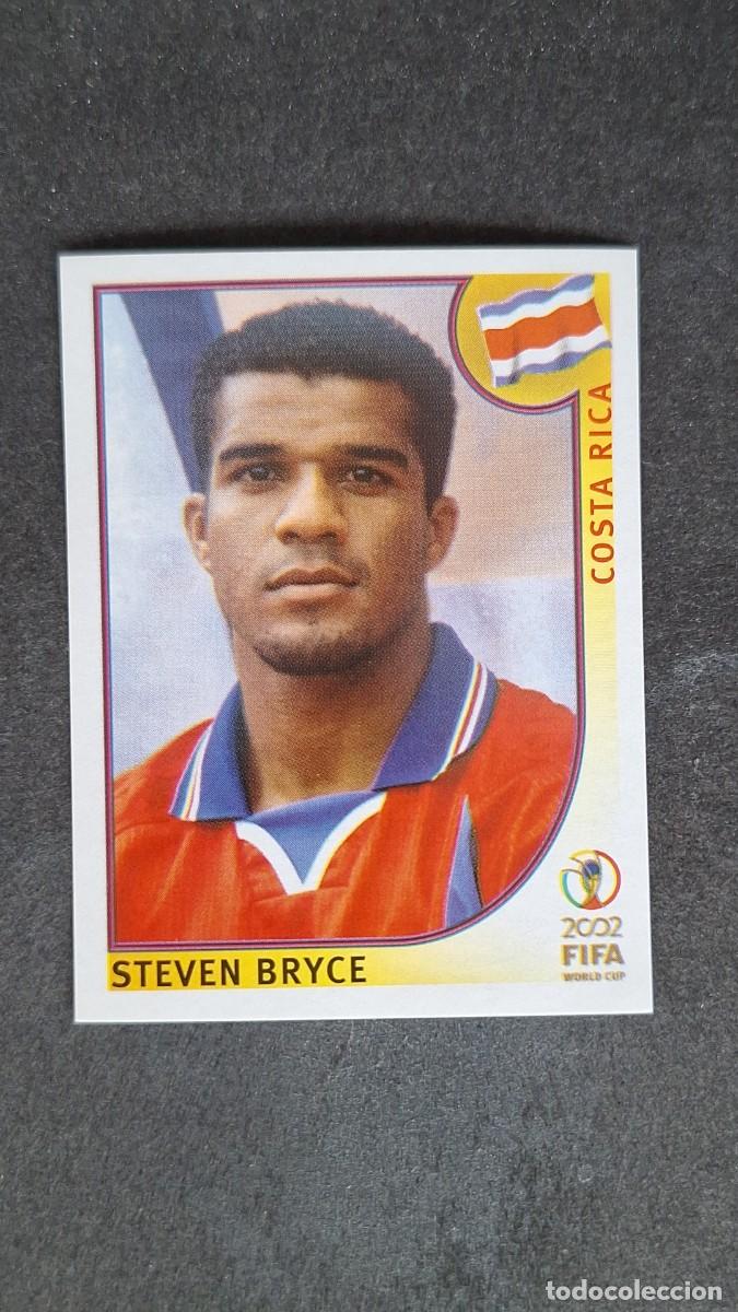 Cromos de F&uacute;tbol: L2 STEVEN BRYCE SELECCION COSTA RICA 234 MUNDIAL KOREA Y JAPON 2002 PANINI NUNCA PEGADO SIN PEGAR