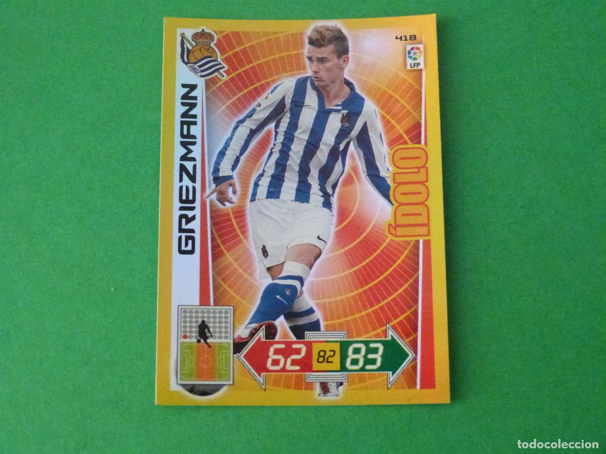 Cromos de F&uacute;tbol: TRADING CARD FUTBOL GRIEZMANN REAL SOCIEDAD N&ordm; 418 LIGA ADRENALYN XL 2012-2013/12-13