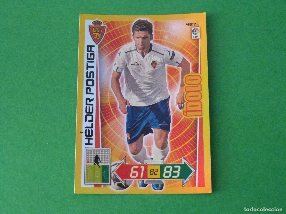 Cromos de F&uacute;tbol: TRADING CARD FUTBOL HELDER POSTIGA REAL ZARAGOZA N&ordm; 427 LIGA ADRENALYN XL 2012-2013/12-13