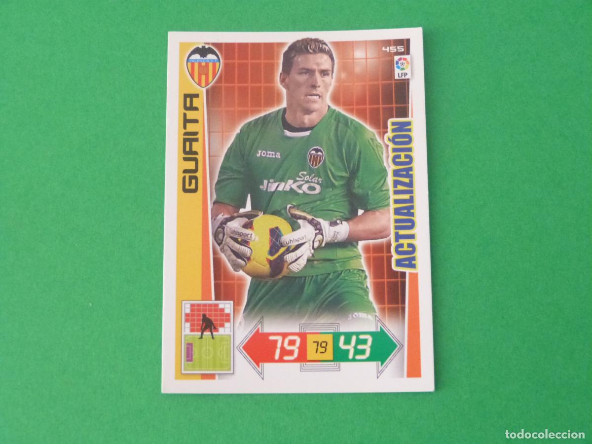 Fu&szlig;ball-Sticker: TRADING CARD FUTBOL GUAITA VALENCIA C.F. ACTUALIZACION N&ordm; 455 LIGA ADRENALYN XL 2012-2013/12-13