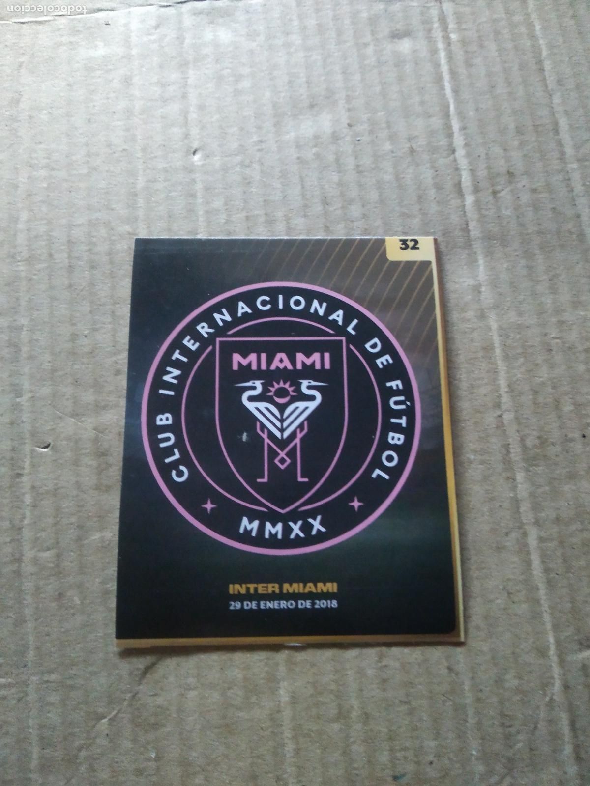 Cromos de F&uacute;tbol: 32 ESCUDO INTER MIAMI CROMO FUTBOL MUNDIAL DE CLUBES 2025 COLECCIONES GEMMA DOS REYES
